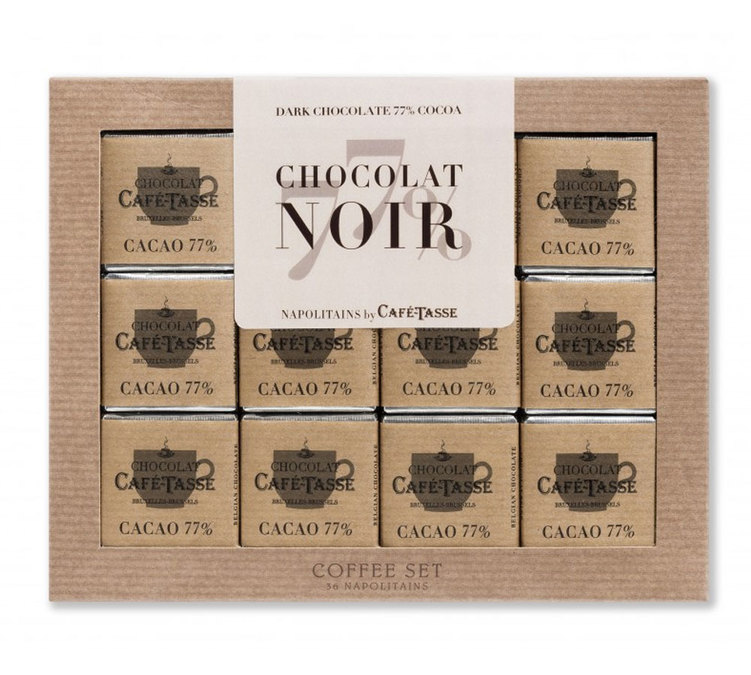 coffre chocolat extra noir cafe tasse